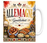 Mug Allemagne - Gemütlichkeit, L'Art de Vivre Germanique - Céramique 330 ml