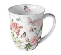 Mug Amelia papillons et fleurs roses