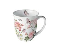 Mug Amelia papillons et fleurs roses