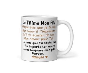 Mug Amour Je T'Aime mon fils très beau mug à offrir à n'importe quel occasion il fera son petit effet, belle idée de cadeau pour un Anniversaire, une fête ou tout simplement pour le plaisir d'offrir.
