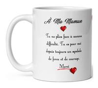 Mug amour ma maman je t'aime message d'amour tasse céramique tendresse haute qualité offrir idée cadeau femme anniversaire noel fete de fille ou fils déclaration famille 325ml