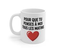 Mug Amour Message Romantique - Tasse Céramique 325ml Cadeau Couple - Idée Saint Valentin