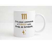 Mug Angel Number 111 - Cadeau Femme Spirituelle et Original - Humour ésotérique - Tasse Café / Thé - “J’ai passé commande à l’univers sans frais de livraison” - Idée Cadeau Anniversaire, Noël, Copine