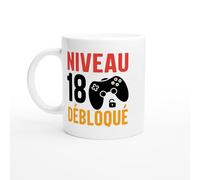 Mug Anniversaire 18 ans - niveau 18 débloqué - Mug humour - tasse anniversaire - idée cadeau homme - tasse fun original