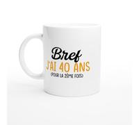 Mug Anniversaire 80 ans - bref j'ai 80 ans - Mug humour - tasse anniversaire - idée cadeau homme - tasse fun original