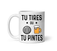 Mug Apéro bière tu tires ou tu pintes alcool humour pétanque Tasse pétanque