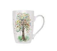 Mug arrondi XL 445ml Boite ouverte Portofilio arbre couple chouettes - KIUB