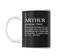 Mug Arthur Prénom Définition Tasse Cadeau Personnalisé