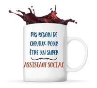 Mug Assistant Social Pas Besoin De Cheveux Tasse Cadeau Travail Métier Départ Retraite Collègue Anniversaire Noël