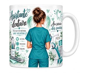 Mug Assistante Dentaire - Au Service des Sourires - Céramique 330 ml