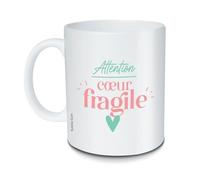 Mug Attention coeur fragile