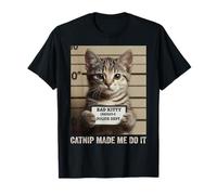Mug avec Inscription « Bad Cat nip Made Me Do It » T-Shirt