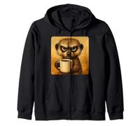 Mug avec inscription « Meerkat Grumpy Coffee Morning Humour Wildlife Tired » Sweat à Capuche
