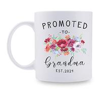 Mug avec inscription « Promoted to Grandma Est 2024 » - Cadeau pour grand-mère - 325 ml