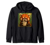Mug avec inscription « Red Panda Grumpy Coffee Morning » Sweat à Capuche