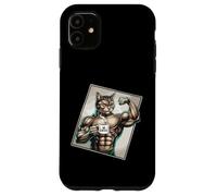 Mug avec inscription « Strong Cat Coffee Lover Muscles » Coque pour iPhone 11