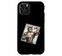 Mug avec inscription « Strong Cat Coffee Lover Muscles » Coque pour iPhone 11 Pro