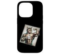 Mug avec inscription « Strong Cat Coffee Lover Muscles » Coque pour iPhone 14 Pro
