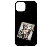 Mug avec inscription « Strong Cat Coffee Lover Muscles » Coque pour iPhone 15 Plus