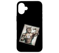 Mug avec inscription « Strong Cat Coffee Lover Muscles » Coque pour iPhone 16 Plus