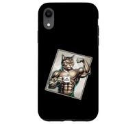 Mug avec inscription « Strong Cat Coffee Lover Muscles » Coque pour iPhone XR