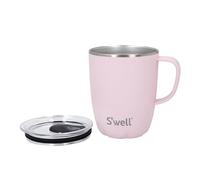 S'well Mug avec poignée, Topaze rose, 350ml. Mug isotherme sous vide en Acier inoxydable avec poignée, Mug avec couvercle coulissant - Lavable au lave-vaisselle