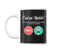 Mug Badminton C'est Un Match Tasse Cadeau Personnalisé