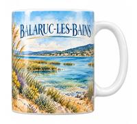 Mug Balaruc-les-Bains Sept Curistes par Habitant Céramique 330 ml | Mug Balaruc-les-Bains, céramique 330 ml