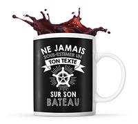 Mug bateau Prénom métier âge Personnalisable | Tasse drôle pour navigateur | idée cadeau anniversaire Noël fête des Pères