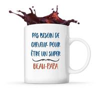 Mug Beau-Papa Pas Besoin De Cheveux Tasse Cadeau Travail Métier Départ Retraite Collègue Anniversaire Noël
