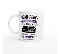 Mug Beau-Père Un Peu Flemmard Mais Toujours Là Quand Ça Compte | idée cadeau originale