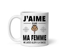 Mug bécasse j'aime quand ma femme me laisse aller chasse Tasse chasse