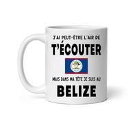 Mug Belize j'ai peut être l'air de t'écouter Tasse voyage Belize