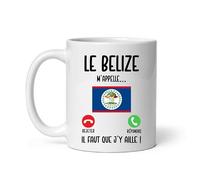 Mug Belize m'appelle Tasse Belize humour voyage