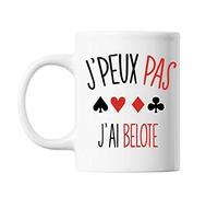 Mug Belote j'peux pas Blanc