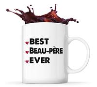 Mug Best Beau-Père Ever | Idée Tasse Cadeau Famille Papa Fête des Pères Anniversaire Noël