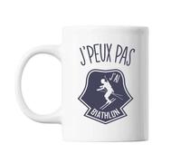 Mug Biathlon J'peux Pas Blanc Tasse Cadeau Personnalisé