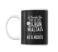 Mug Bichon Maltais Je travaille dur