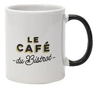 Mug "bistrot" en céramique coloris blanc et noir (30cl) - - ALTOBUY Blanc