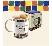Mug ""Bonne fête papa"" composé d'un mélange de guimauves