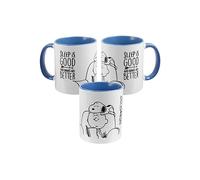 The Peanuts Tasse Snoopy - Sleep is good and books are better - Tasse à café en céramique bleu blanc 320 ml