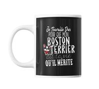 Mug Boston Je Travaille Dur Tasse Cadeau Personnalisé