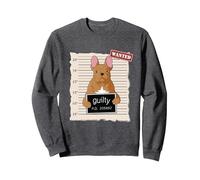 Mug Bouledogue Français Chien Coupable Sweatshirt, Unisexe pour Adultes, Chiné Foncé, XXL