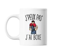 Mug Boxe j'peux pas Blanc