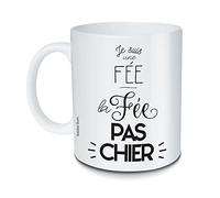 Mug BUBBLE GUM Blanc Rond 325 ml Céramique Réutilisable Passe au Micro-ondes Maison