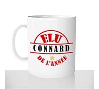 Mug-Cadeau Elu Connard de L'année - Tasse Café Idée Cadeau Original Homme Collègue Ami Drôle Fun - Noël Anniversaire