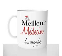 Mug-Cadeau Elu Meilleur Médecin - Tasse Café Idée Cadeau Original Métier Homme Docteur Merci Dr - Noël Anniversaire