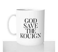 Mug-Cadeau God Save The Kouign - Tasse Café Thé Idée Cadeau Original Bretagne Kouign Amman Beurre - Noël Anniversaire