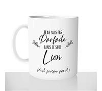 Mug-Cadeau Je Ne Suis Pas Parfaite Je Suis Lion - Tasse Idée Cadeau Original Femme Signe Astrologique Noël Anniversaire