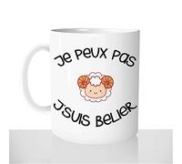 Mug-Cadeau Je Peux Pas J'suis Bélier - Tasse Café Idée Cadeau Original Signe Astrologique Horoscope - Noël Anniversaire